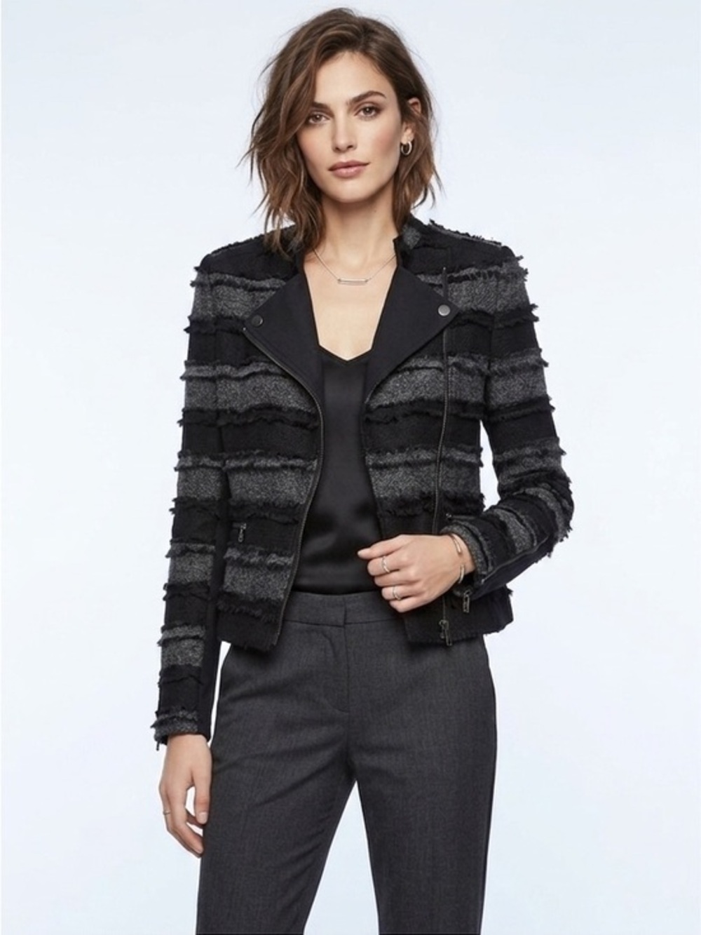 BCBG MaxAzria Jaison Fringe Moto Jacket